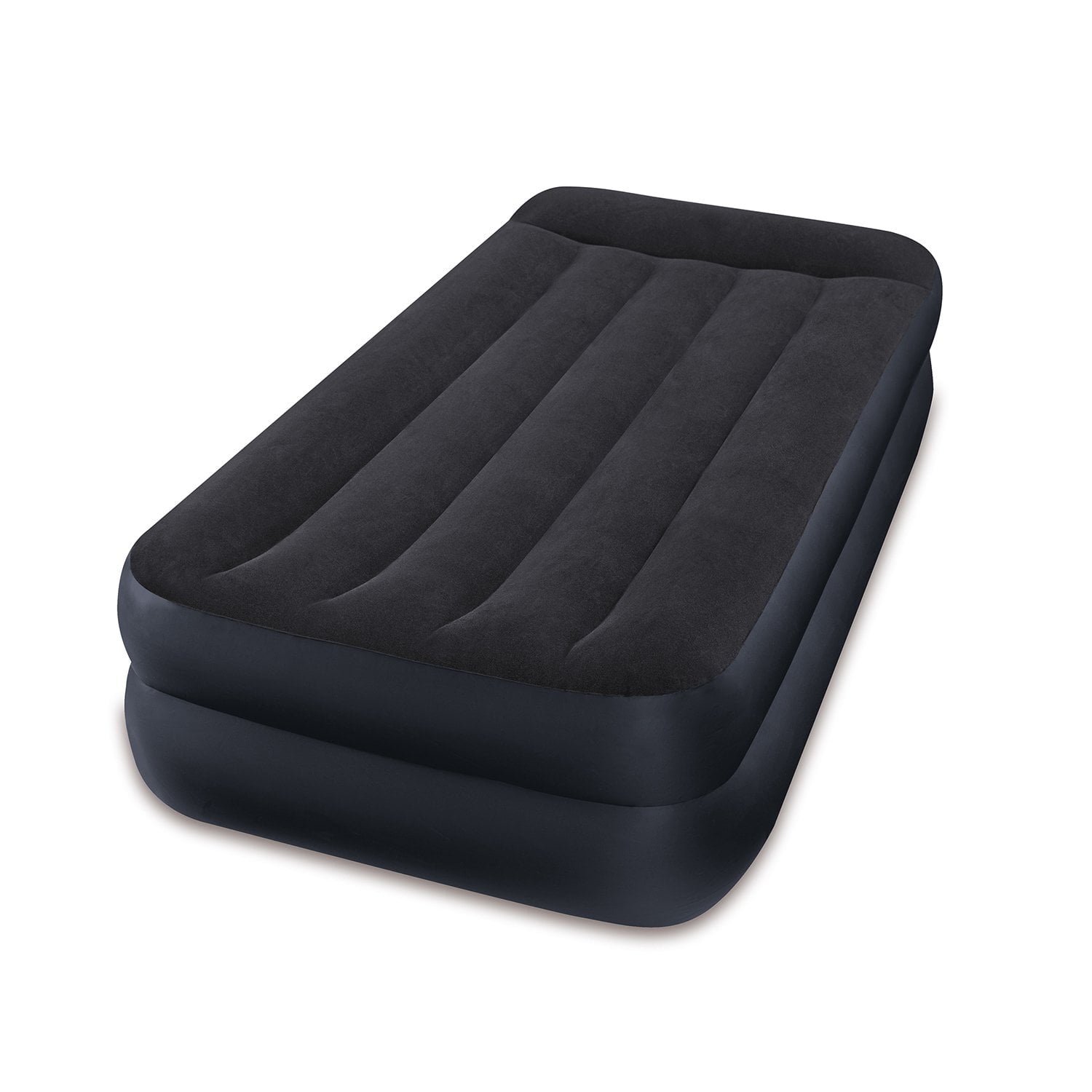 Intex Classic Inflatable Full Airbed With Built In Pillow Rest 2 Pack Pump 
