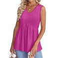 thumbnail image 2 of MOSHU Womens Tank Tops Eyelet Sleeveless Tops for Women Dressy V Neck Babydoll Tank Tops Flowy Summer Shirts, 2 of 9
