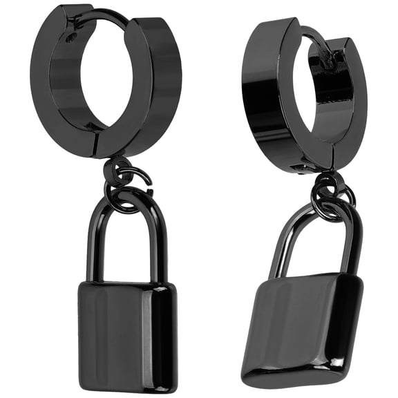 WRITWAA Black Hoop Earrings for Women, Lightweight Alloy Fashion Jewelry, Comfortable and Stylish Accessory for Any Outfit