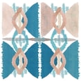 thumbnail image 2 of Kouta, Flora 12x12 White Modern Wood Framed Museum Art Print Titled - Denim Ikat III, 2 of 4