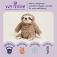 thumbnail image 3 of warmies 13” Sloth Stuffed Animal, Microwavable Heated Plushies and Weighted Soft Plush Toys, 3 of 7