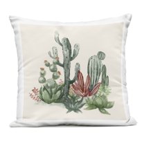 Stupell Industries Mojave Green Cacti Outdoor Printed Pillow design by Nan, 18 x 7 x 18
