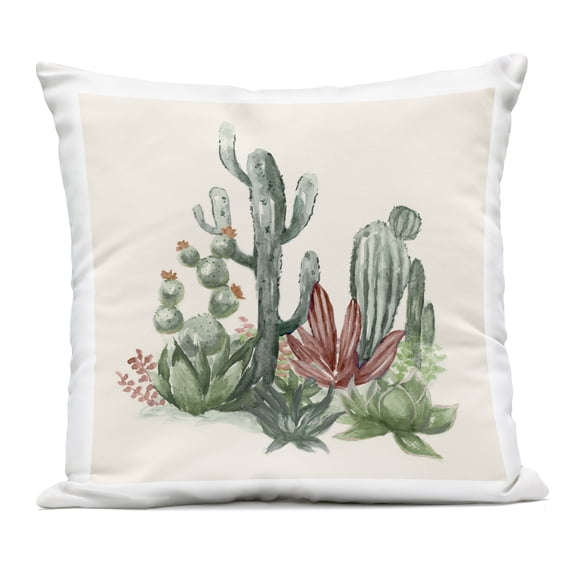 Stupell Industries Mojave Green Cacti Outdoor Printed Pillow design by Nan, 18 x 7 x 18