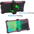 thumbnail image 3 of Mignova for Motorola G8 Case,[Built-in Screen Protector][Kickstand] Heavy Duty Rugged PC Back &Soft TPU Inner Armor Swivel Belt Clip Holster Protective Case for Motorola G8 6.4 Inch(Pink), 3 of 6