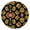 Hamburger, variant on Tablecloth Round Bohemian Floral Vintage Tribal Style, Waterproof Elastic Fitted Vinyl, Back, Stain Resistant, 44-50 Inch Table Cover
