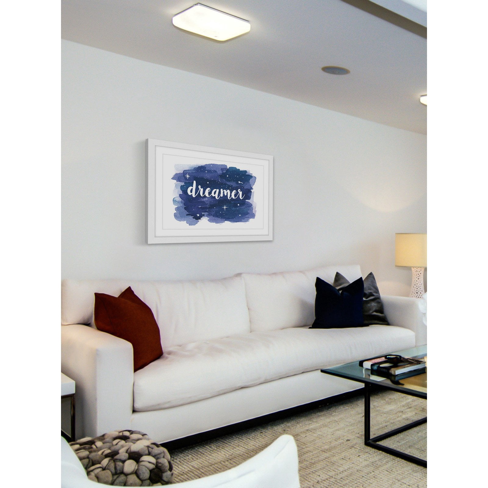Marmont Hill "Dreamer Gala x y Wash" By Molly Rosner Framed Painting Art Print, 36.0" x 1.5"
