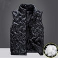 thumbnail image 2 of Casual Camisetas, Cremallera de Bolsillo Impreso Abajo Cuello de Pie sin Mangas, Chaleco de Moda para Hombre, 2 of 9