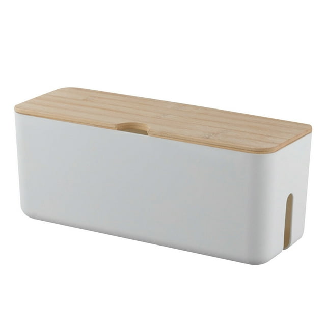Shisuyan Boîte de Rangement Blanche 1Pcs 13.4x5.5in