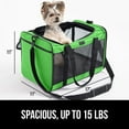thumbnail image 4 of GORILLA GRIP Cat Carrier Portable Dog Kennel Up to 15 Lbs, Airline Pet Travel Bag, Light Green, 4 of 10