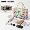 thumbnail image 4 of ZUXONGSY Hummingbird Butterfly Flower Print PVC Tote Bag for Women, Clear Large Shoulder Handbag with Zipper, Lightweight Shopper Tote for Work Travel, Daily Commute Beach Essential, 4 of 7