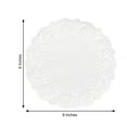 thumbnail image 3 of 100 PCS Round White Paper Doilies, Lace Doilies Food Grade Paper Placemats - 8", 3 of 5