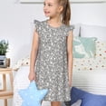 thumbnail image 4 of Balery Dice Cubes Camisón de princesa para niñas, pijama de algodón con mangas abullonadas, suave y bonito.-Medium, 4 of 6