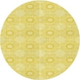 thumbnail image 1 of Ahgly Company Machine Washable Indoor Square Transitional Golden Brown Yellow Area Rugs, 3' Square, 1 of 7