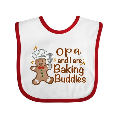 

Inktastic Opa and I Are Baking Buddies Gift Baby Boy or Baby Girl Bib