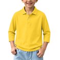 thumbnail image 3 of Crunowin Boys And Girls School Uniform Polo Collar Shirt Spring Fall Quick-Dry Kids Casual Tops Yellow Size 14, 3 of 9