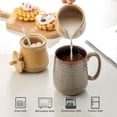 thumbnail image 4 of Hasense Sugar and Creamer Set, 11 Ounce Sugar Bowl with Lid and Spoon, 10 Ounce Creamer Container, Ceramic Cream and Sugar Set for Coffee Bar, Dishwasher Safe, Yellow, 4 of 7