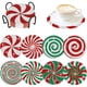 thumbnail image 1 of Kit de posavasos artísticos con pintura de diamantes, 8 Uds., con soporte, dulces navideños, 1 of 7