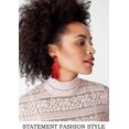 thumbnail image 2 of Colorful Layered Tassel Earrings Bohemian Tiered Tassel Stud Dangle, 2 of 3