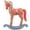 Pink, variant on Christmas Rocking Horse Figurine Wooden Crafts Desktop Decor