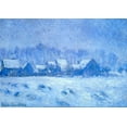 thumbnail image 2 of Monet, Claude 24x18 Gold Ornate Wood Framed with Double Matting Museum Art Print Titled - Snow Effect At Giverny 1893, 2 of 4