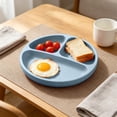 thumbnail image 4 of Leodye 1PCS 3-Compartment Suction Plate , Divided Portion Layout, Microwave Dishwasher Safe Plate for Picky Eater -7.67*7.67in, 4 of 6