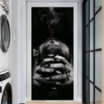 thumbnail image 1 of Pegatinas para puerta de mano fantasma aterradora en 3D de Halloween, 30 x 79 pulgadas, papel tapiz para puerta realista con mano fantasma para decoración de Halloween, fiesta, hogar, extraíble, 1 of 5