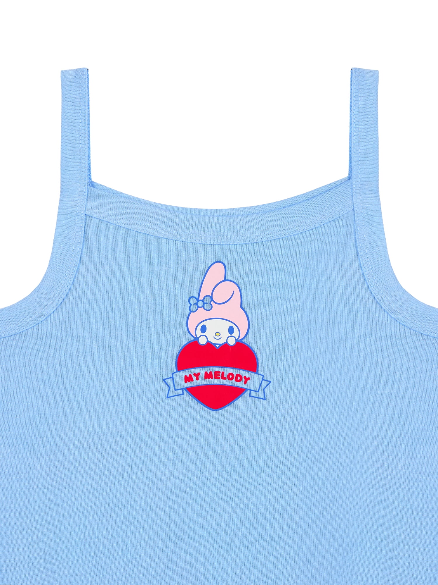 Hello Kitty x Wonder Nation Girls Tank Top and Sleep Shorts Pajama Set, 2-Piece, Sizes 4-18