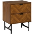 thumbnail image 1 of HOMCOM Bedside Table, Nightstand for Bedroom, End Side Table, Walnut Brown, 1 of 10