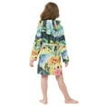 thumbnail image 7 of FORMRS Niños Bathrobe Unisex Hooded Robe Soft Plush Pajamas Sleepwear, Size 2-3T, Art Field, 7 of 7