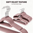 thumbnail image 3 of Pink Velvet Non‑Slip Clothes Hangers, 10 Pack, Space Saving Heavy Duty Hangers for Closet Storage, 3 of 4