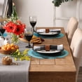thumbnail image 2 of Design Imports CAMZ13996 DII Teal Round PVC Doubleframe Placemat 6 Piece, 2 of 4