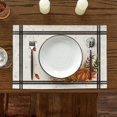 thumbnail image 3 of Set de 4 Sets de Table Citrouilles Champignons Feuilles pour Table à Manger, 12 x 18 Pouces Automne Récolte Vacances Rustique Vintage Lavable, 3 of 7