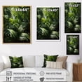 thumbnail image 4 of Designart "Thick Jungle Of Palm Trees In Jade Hues I" Palms & Palm Trees Floater Framed Canvas Art Print, 4 of 5