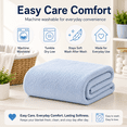 thumbnail image 6 of Continental Bedding Soft Lightweight Plush Microfleece Blanket for Couch, Sofa & Bed, Cozy Warm All-Season Throw, Light Blue, 50x60, 6 of 7