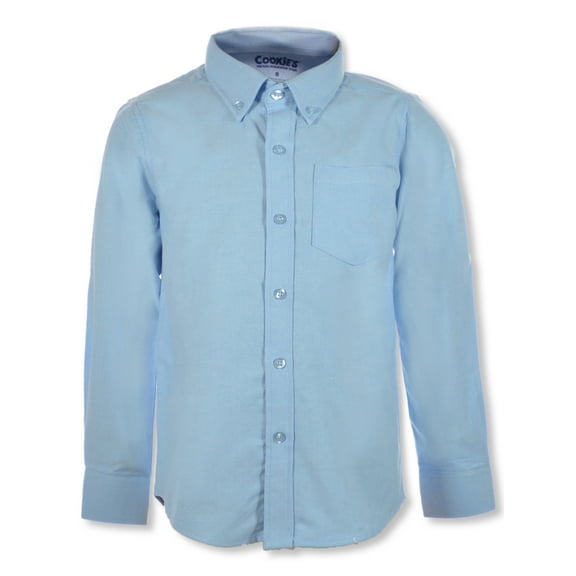 Cookie's Boys' L/S Button-Up Oxford Shirt Color: blue Size: 10