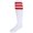 Red, variant on Boy's Girl's Stripe Vintage Knee High School Soccer Tube Socks 1 Pair Pack
