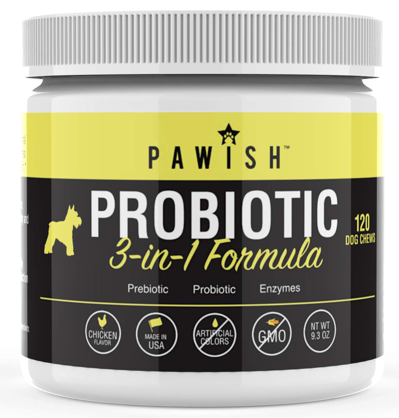 Pawish Probiotics for Dogs with Natural Dog Probiotics