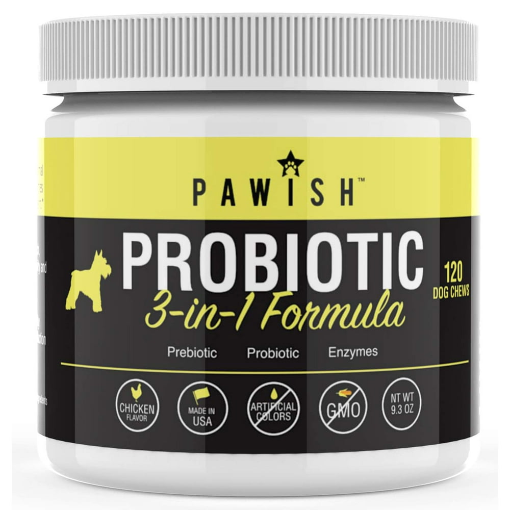 Pawish Probiotics for Dogs with Natural Dog Probiotics, Prebiotics