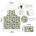 thumbnail image 7 of Green and Red Christmas Holly Apron-Garden Aprons for Women with Pockets-Cotton Linen Waterproof Kitchen Cooking Gardening Aprons Adjustable for Kitchen,Cooking,BBQ and Salon 32"x27", 7 of 7