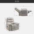 thumbnail image 6 of Kadyn Power Recliner Chair with Adjustable Massage Function, Recliner Chair with Heating System for Living Room, Beige, 6 of 11