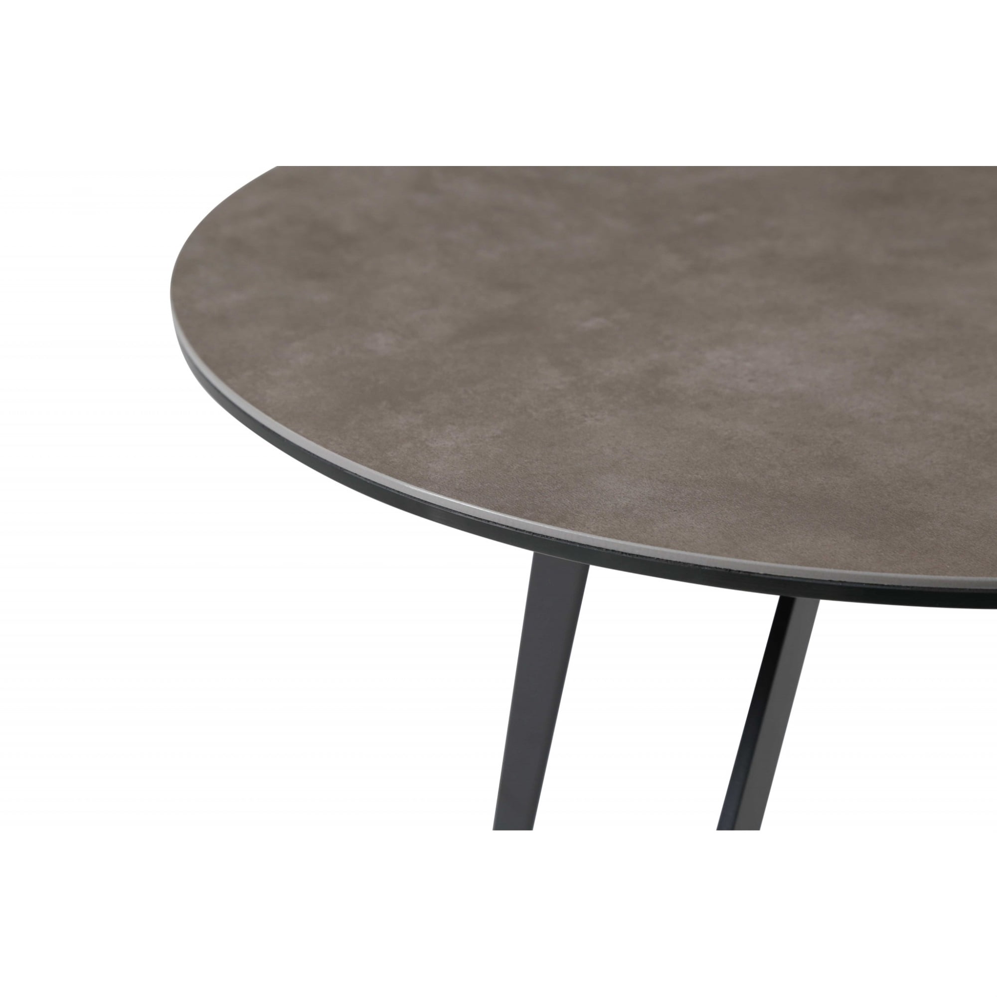20" X 20" X 20" Black Ceramic Iron Side Table