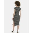 thumbnail image 2 of No Boundaries Ribbed Midi Dress with Cap Sleeves, Women's, 2 of 4