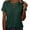 Blackish Green, variant on Summer Tops for Women V Neck Unique Designed Neckline Short Sleeve T-Shirt Classic V Neck Soft Lightweight Casual Basic Tops for Daily Street Vacation Wear by Gbobgt Black S