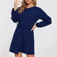 thumbnail image 2 of ChaoHeng Dresses for Women Plus Size on Dresses for Women Fashion Women's Spring/Summer Temperament Solid Long Sleeve Round-Neck Dress, 2 of 6