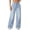 Light Blue-c, variant on Tsesme Women’s Elastic Waist Faux Jeans Straight Leg Pull on Denim-like Pants, Loose Casual Trousers with Pockets