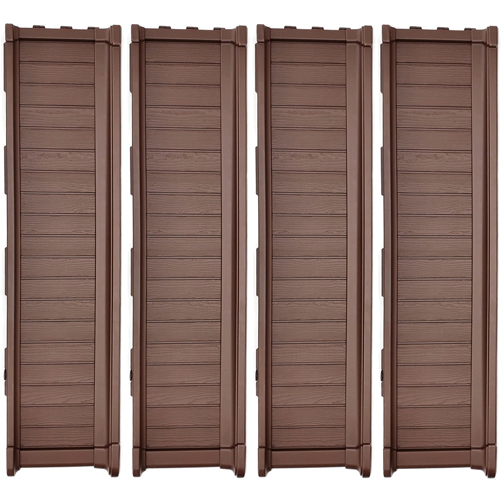 Modern Home Raised Garden Bed Kit - Stackable Modular Flower/Planter Kit (4'x4' Brown, Single)