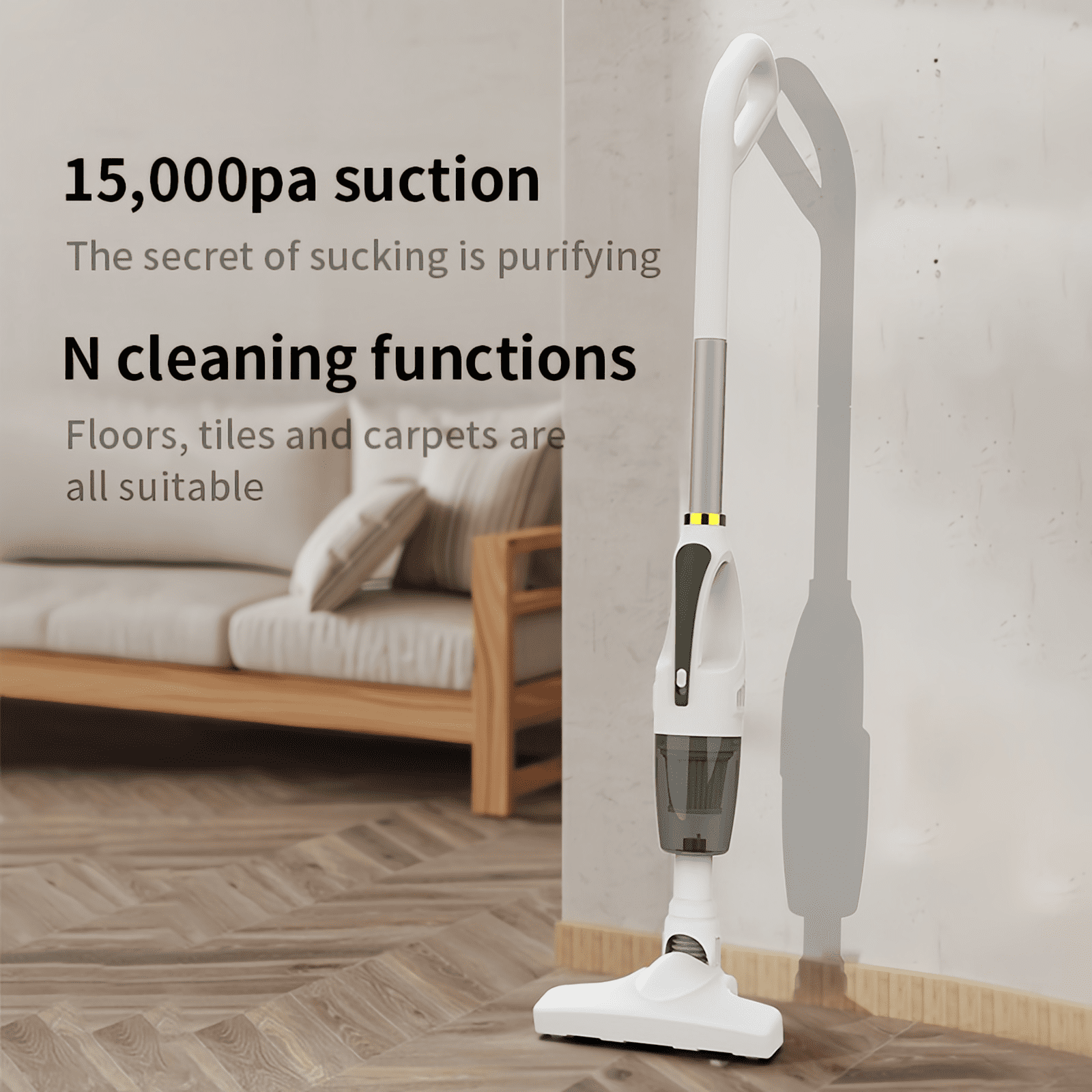 Sanxinyuan Handheld Vacuum Cleaner 74V - 400W Motor Power, Pet Hair Removal