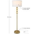 thumbnail image 2 of Brightech Riley Antique 61 Inch Tall Free Standing Home LED Floor Lamp, Brass, 2 of 11