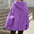thumbnail image 3 of Mohiass Women's Zip Up Hoodies Casual Long Sleeve Hooded Sweatshirts with Pockets Purple 2XL, 3 of 4