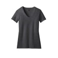 thumbnail image 2 of District Made Ladies Perfect Blend V Neck Tee-XS (Heathered Charcoal), 2 of 3